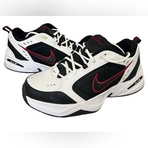 Nike Air Monarch IV men’s 12 white, red, black, and cream Cross Trainers